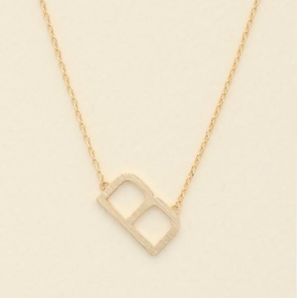 K23 INITIAL NECKLACES Gold Dipped, Brass 17" + 2" extension - Picture 2 of 11